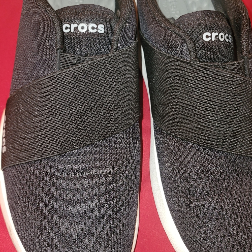CROCS Black Slip-On Sneakers with Mesh Upper